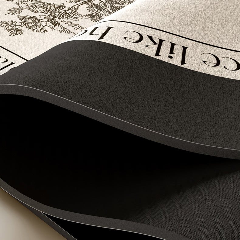 black toile de Jouy step mat