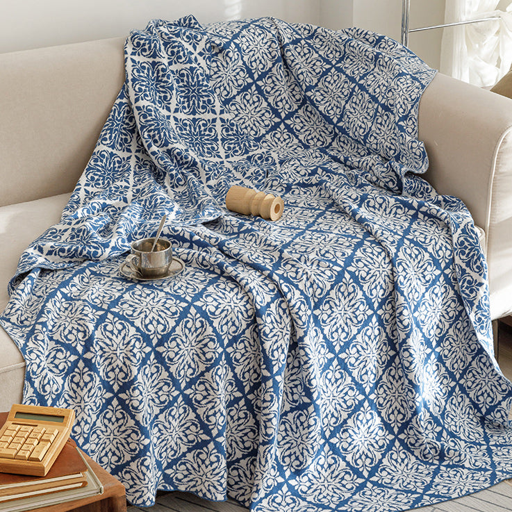 5color ethnic pattern blanket