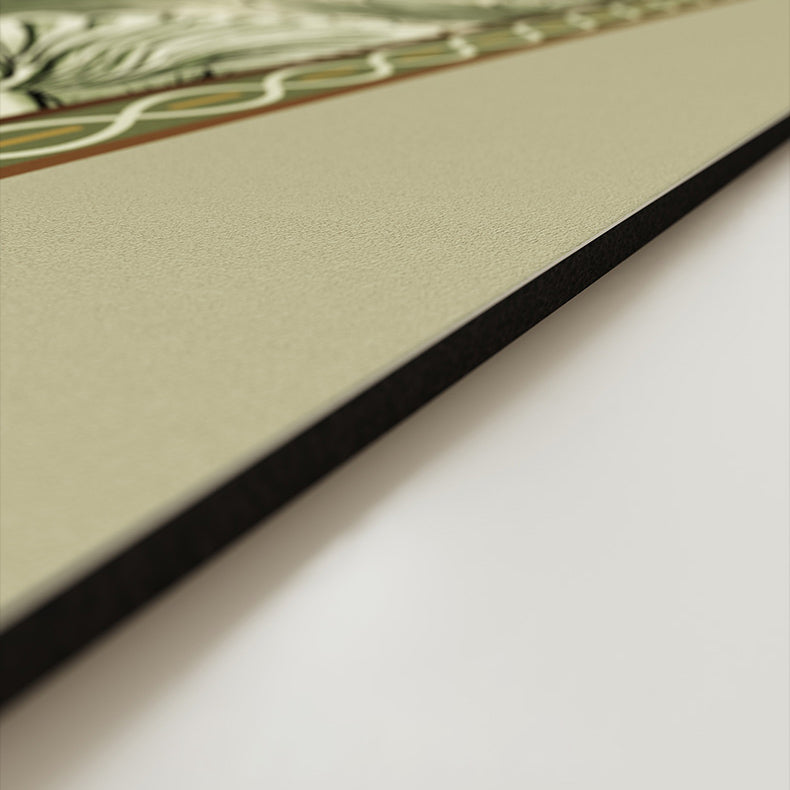 green blooming bath mat