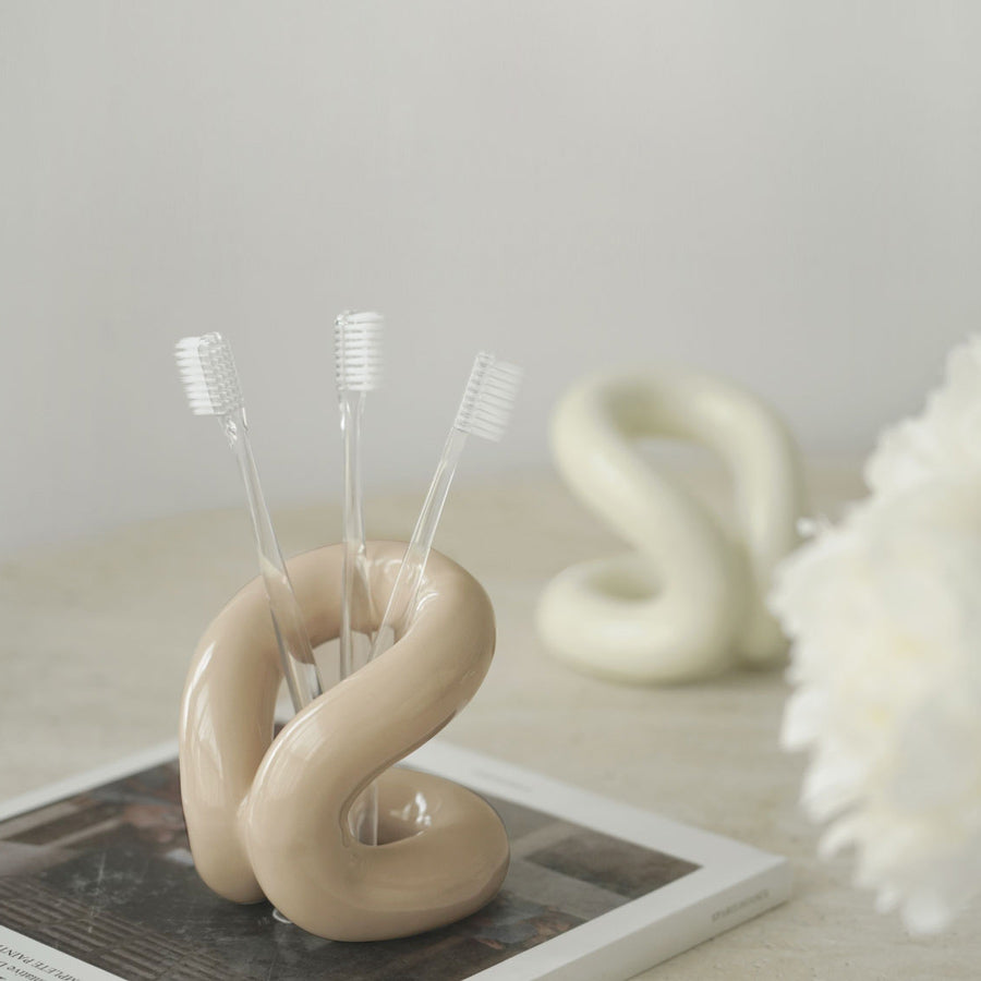 ceramic brush stand & miror (3colors)