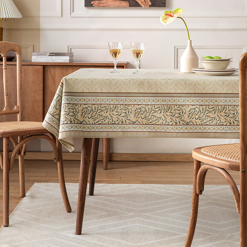 leaves art logo table cloth