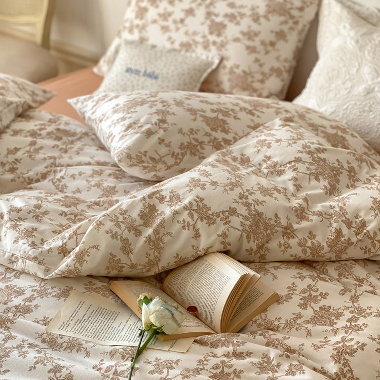 2color detailed picture bedlinen set