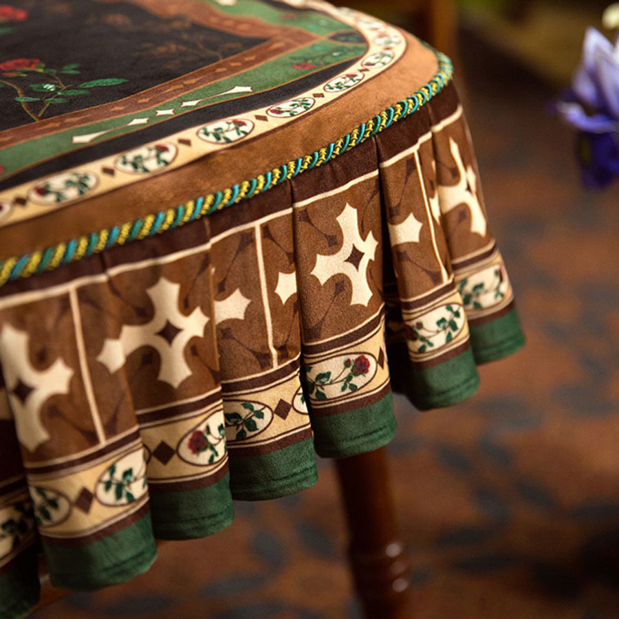 european rose art chair cover