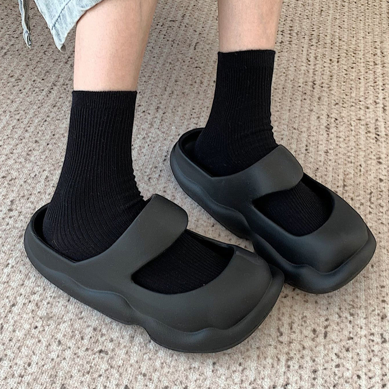 5color strap rubber roomshoes