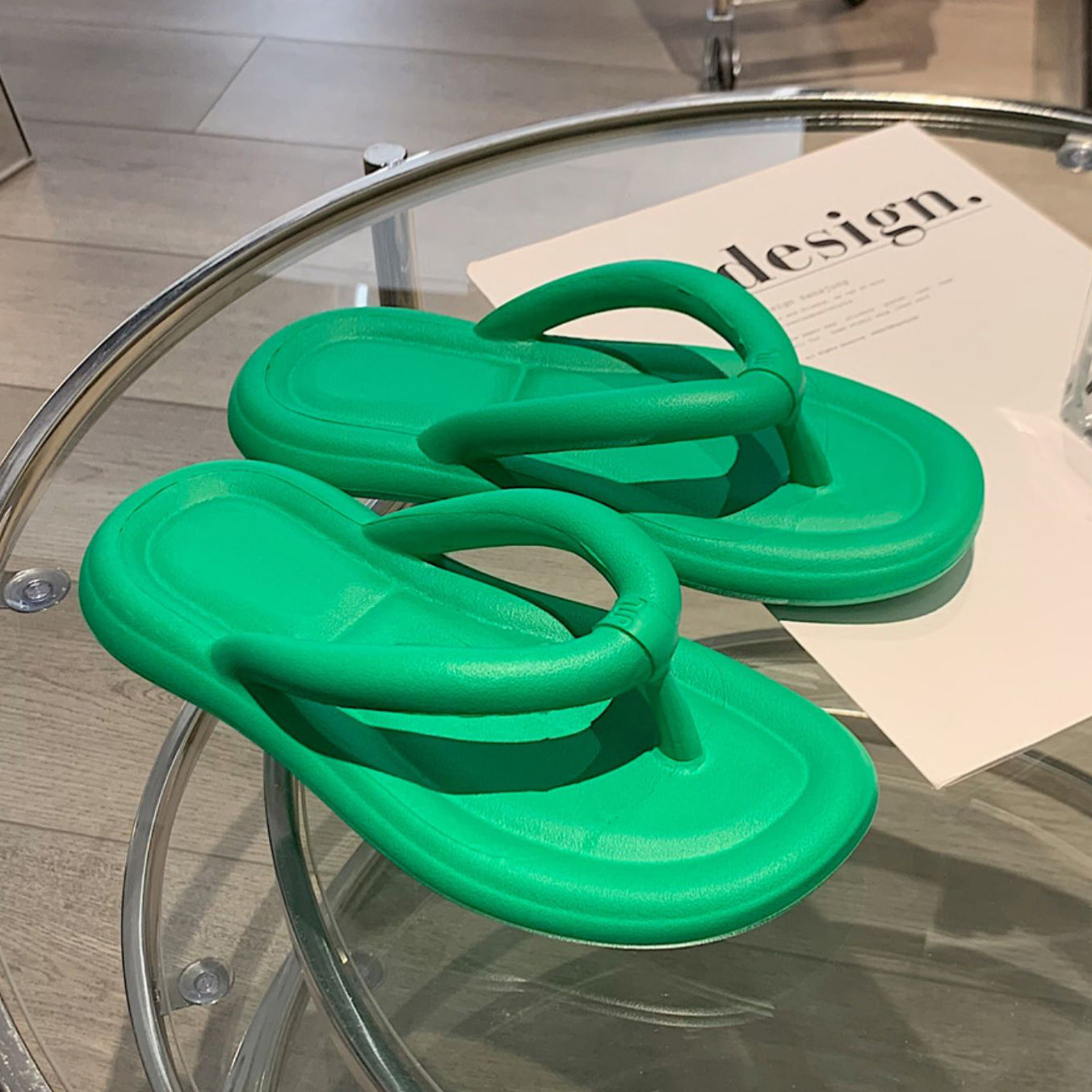 5color simple casual rubber roomshoes