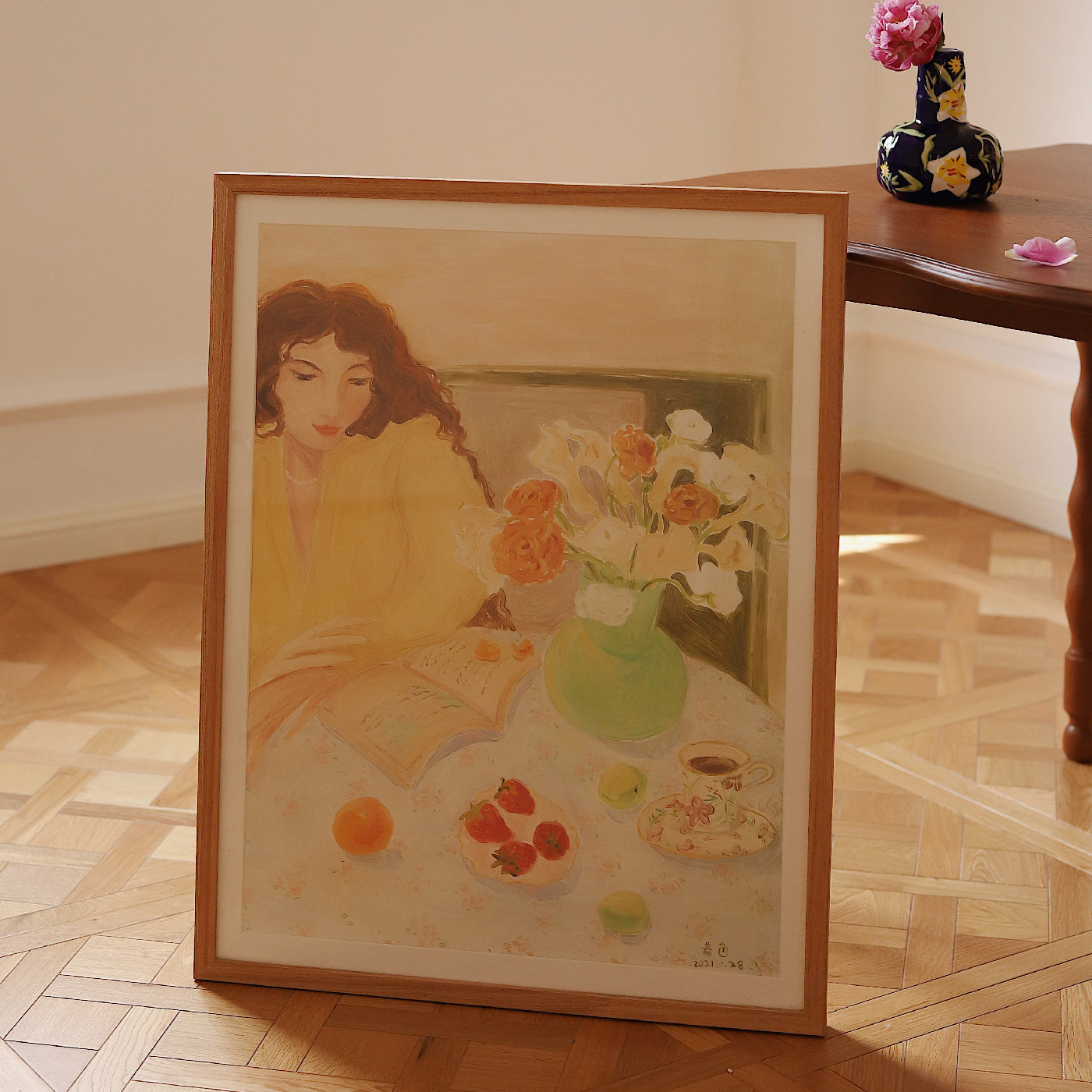 spring afternoon art poster & frame SET