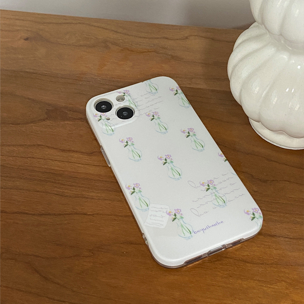 flower vase white iPhonecase