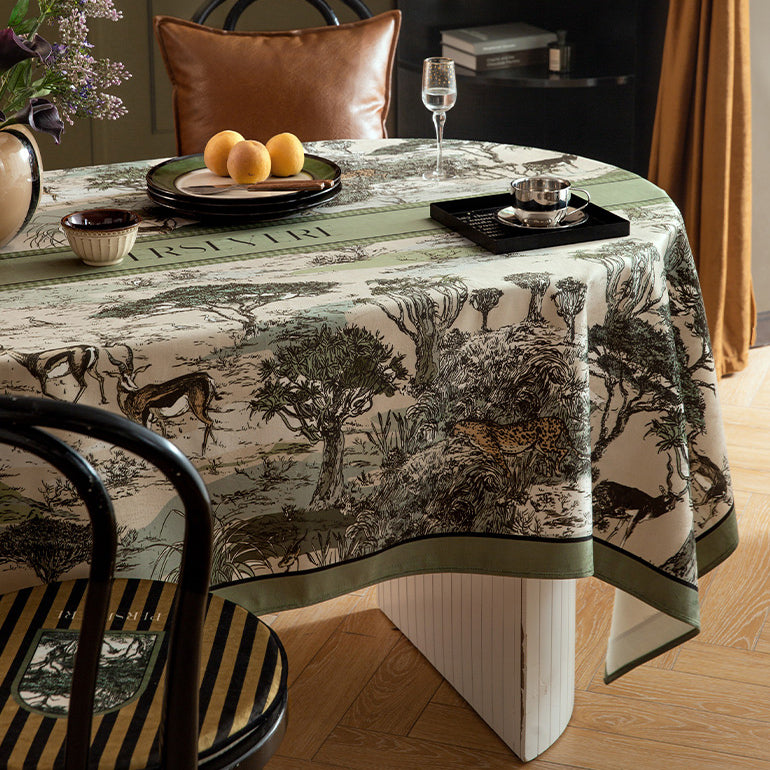 green persevere logo table cloth