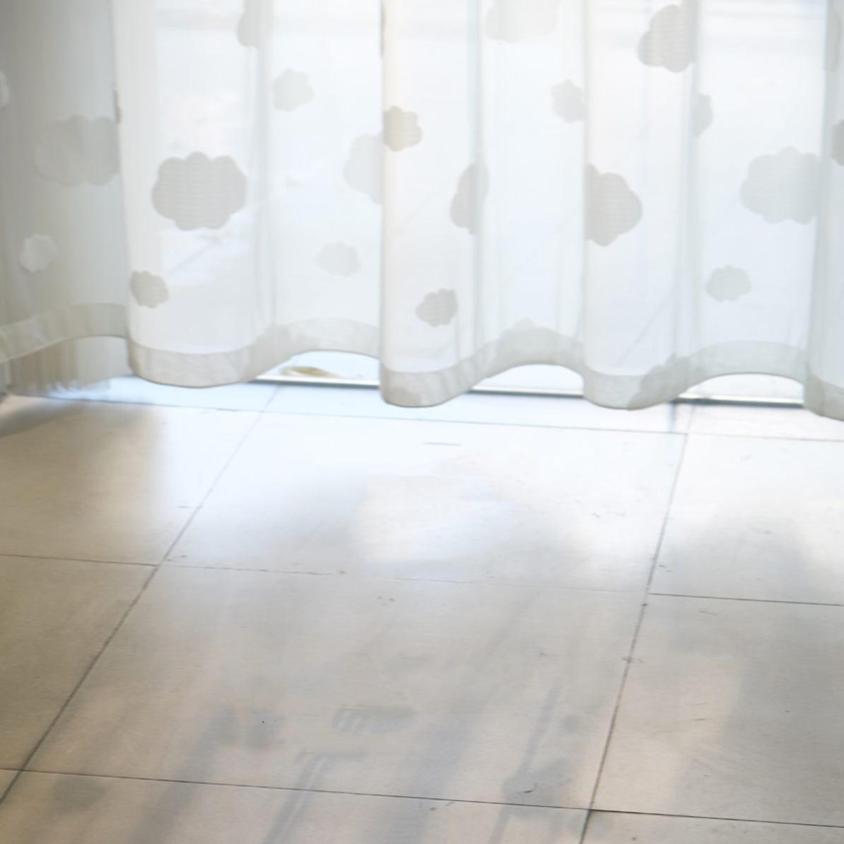 cloud pattern lace curtain