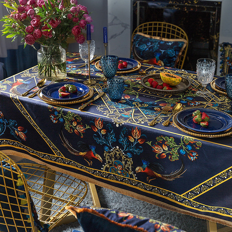 american pheasant square table cloth