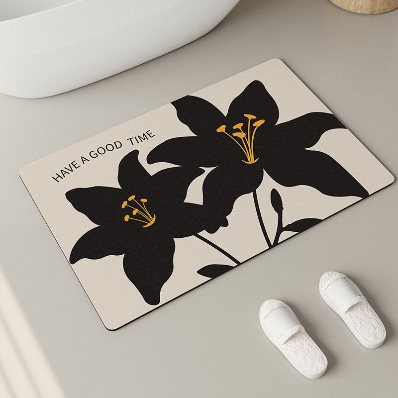 4color lily bath mat
