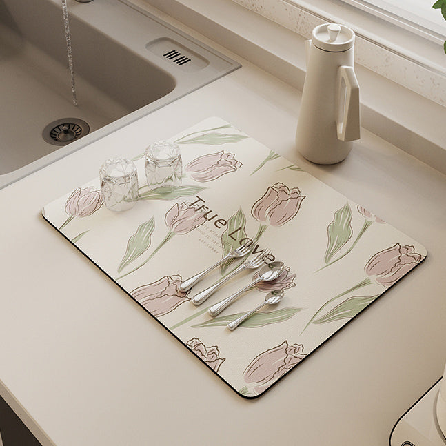 2design pale tulip sink mat