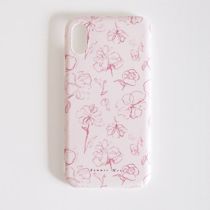 feminine pink flower iPhone case