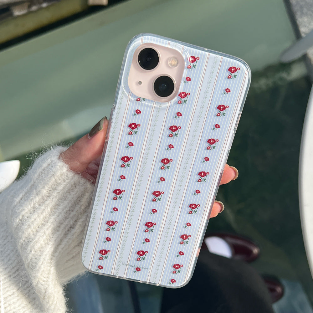 retro flower tape iPhone case