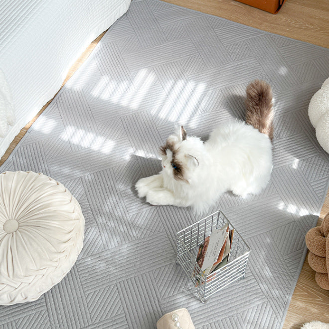 5color cross stitch floor mat