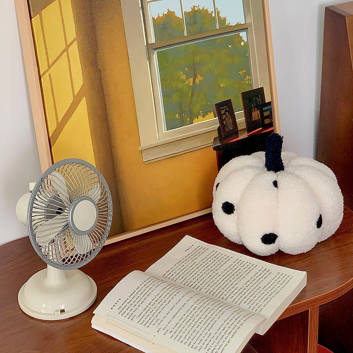 3size monotone pumpkin cushion