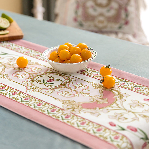 pink lovely tulip table runner
