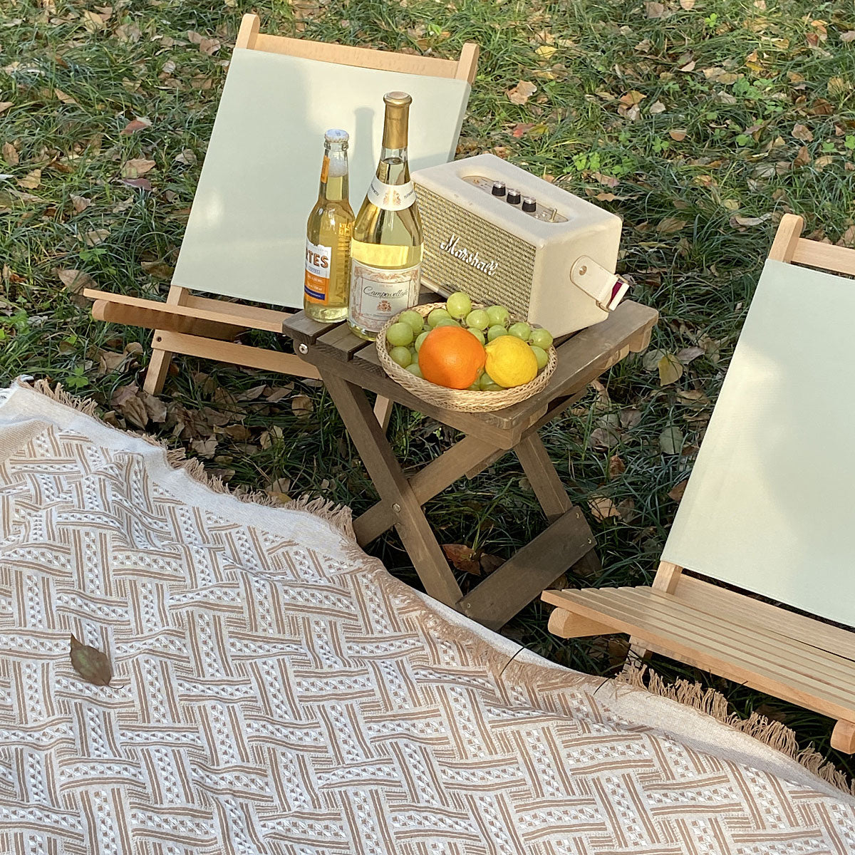 2color ribbon tile picnic cloth