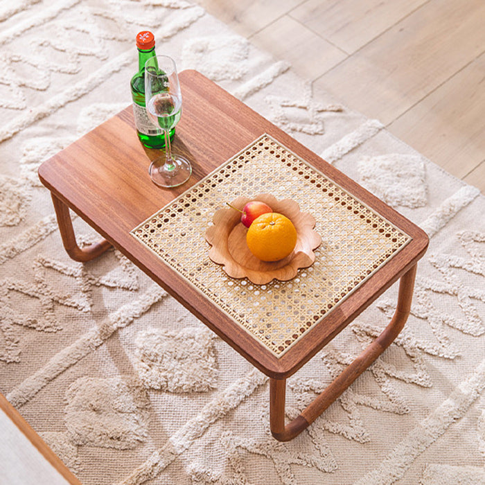 3color wood rattan mini table