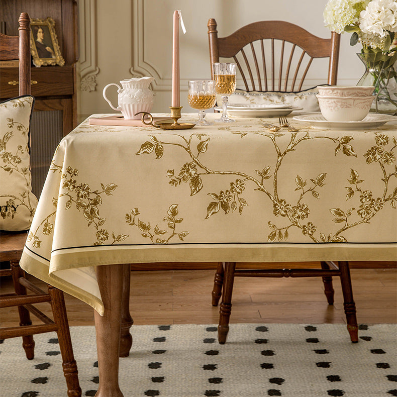 south wood beige table cloth