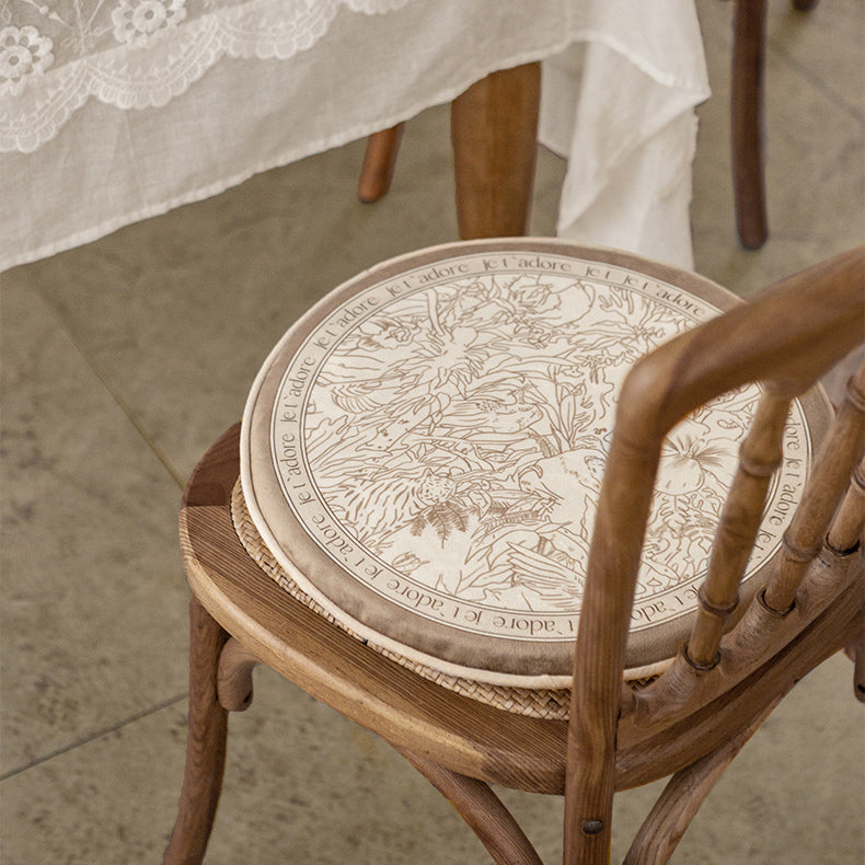 meilleure nature brown round cushion