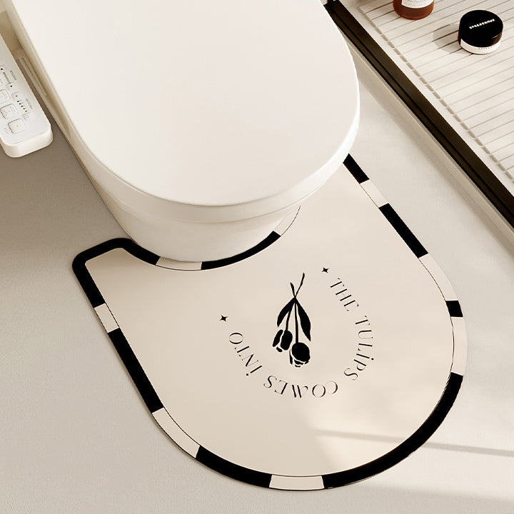 black tulip toilet mat