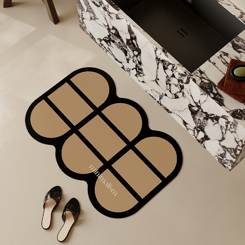 minimalism retro bath mat