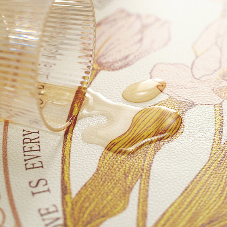 pink tuilp everthing door mat