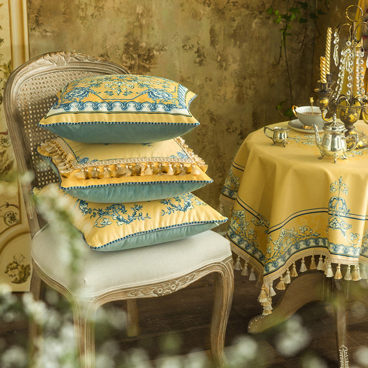 6design european rose art square cushion