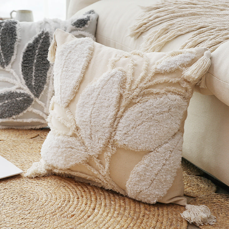 3color boa leaf cushion