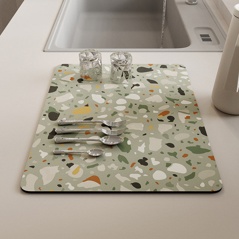 5color stone pattern sink mat