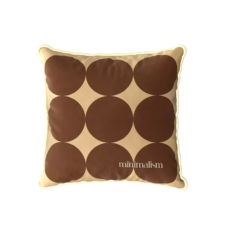 brown circle minimalism cushion