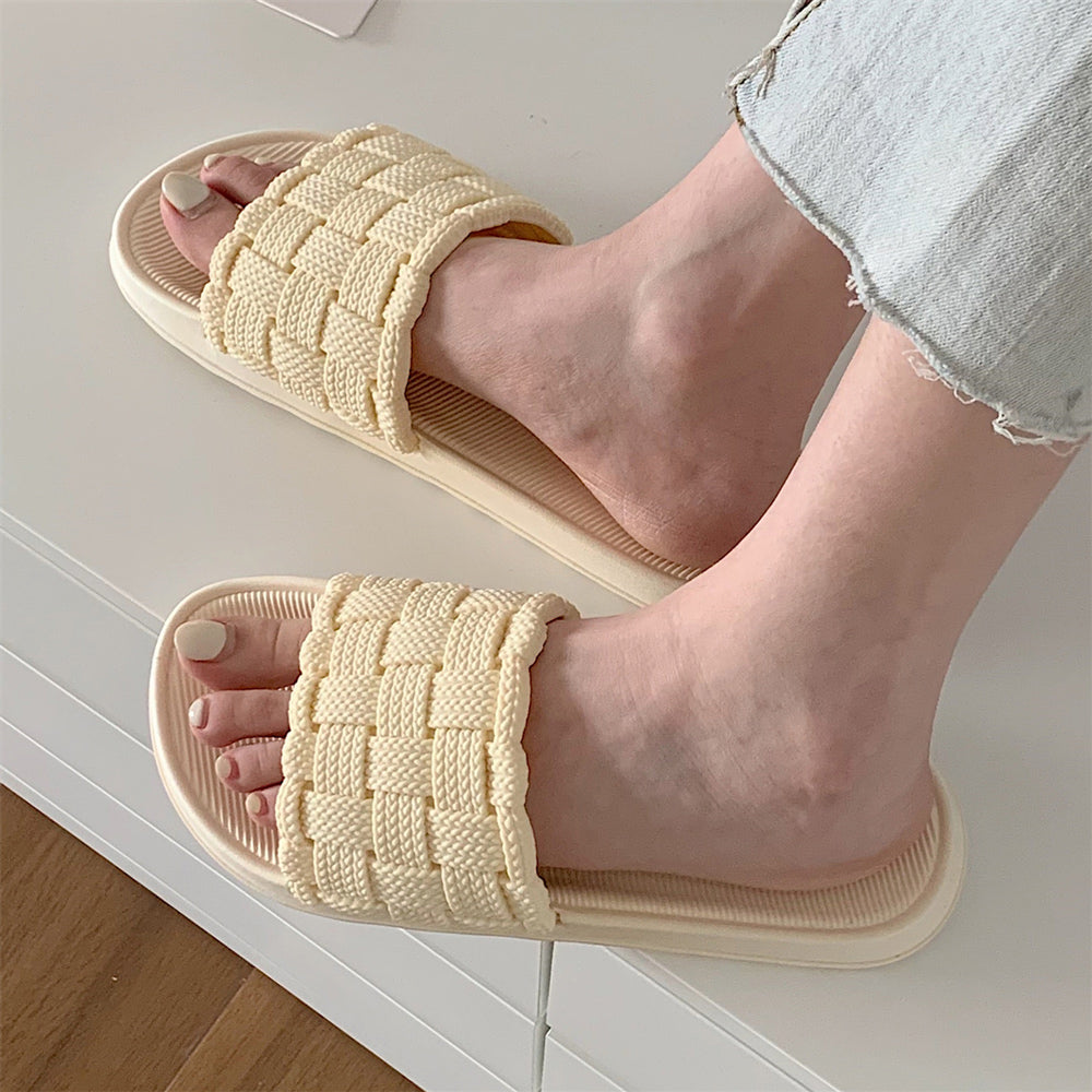 3color knit rubber roomshoes