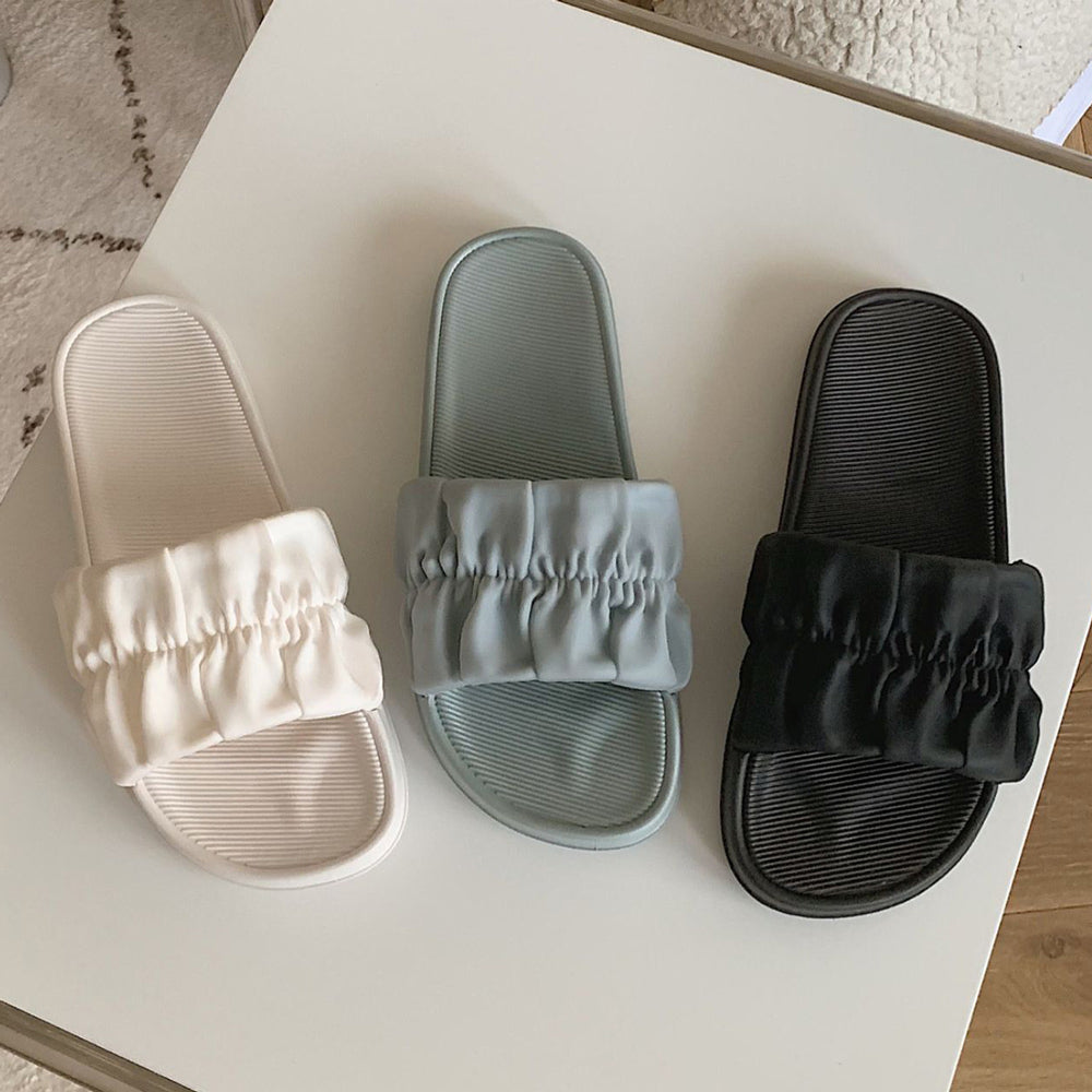 3color gather rubber roomshoes