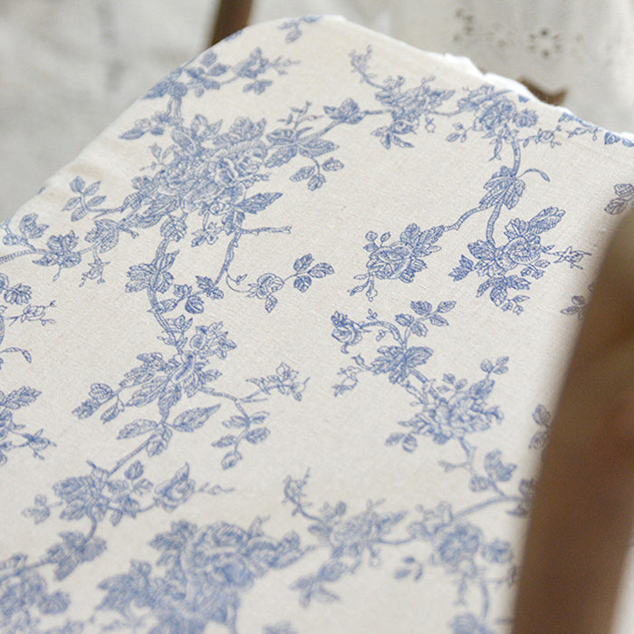 blue flower chair cover