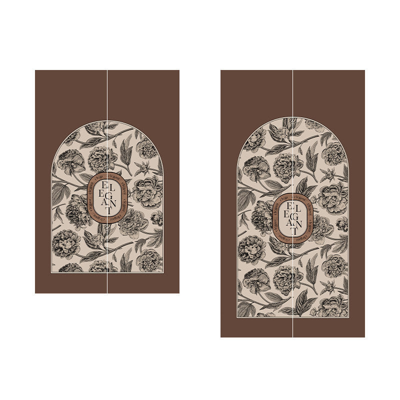 elegant black flower curtain