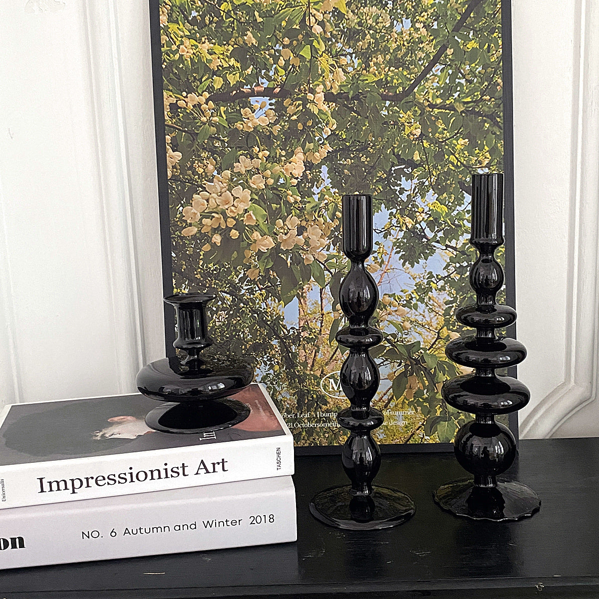 5design black candlestick