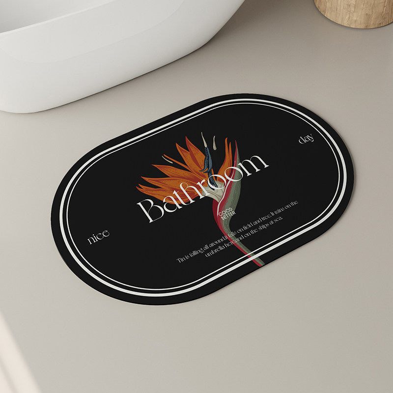 6design chic flower bath mat