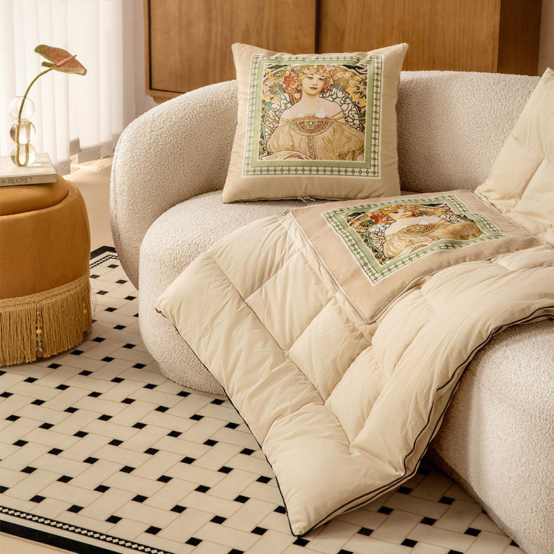 mucha whispers logo cushion & quilt cover