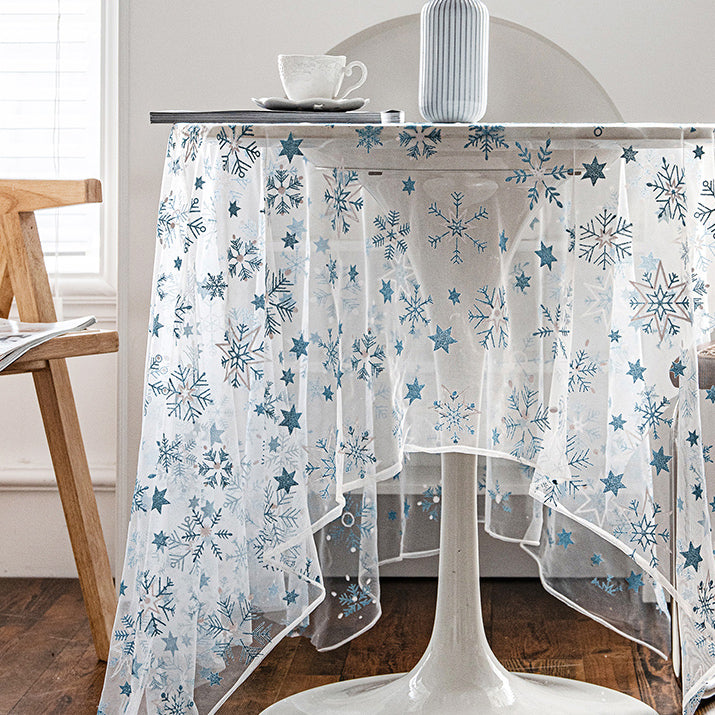 crystal snow table cover