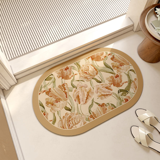 4design romantic flower bath mat