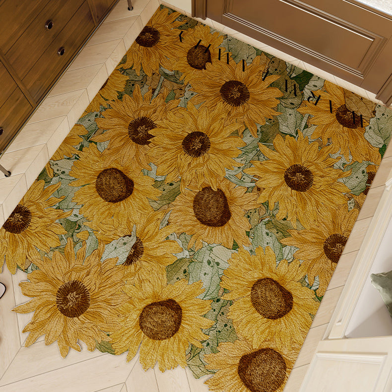 4design romantic flower door mat