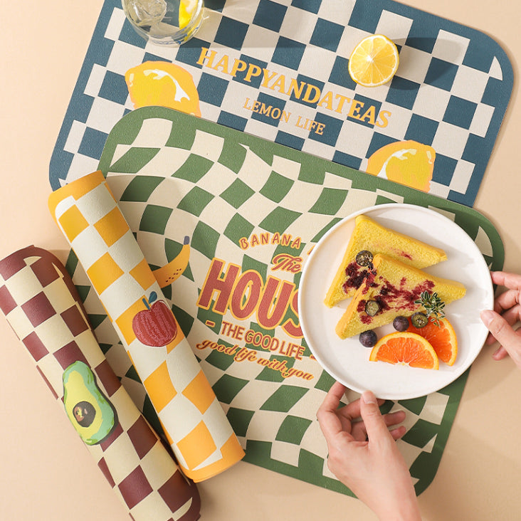 4design checkered flag place mat