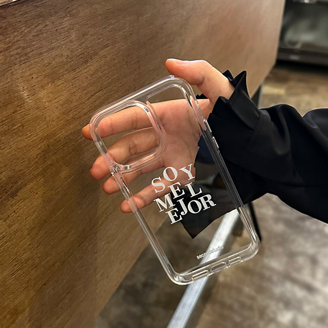 clear logo iPhone case