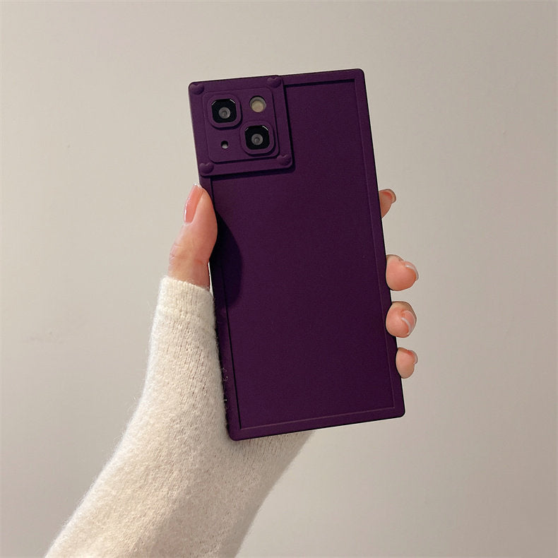 6color simple square iPhone case