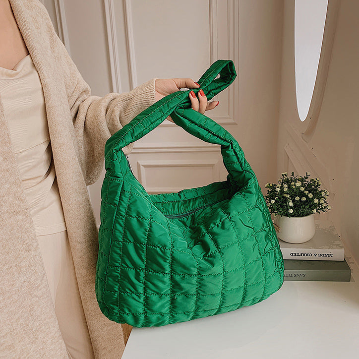 5color block quilting bag