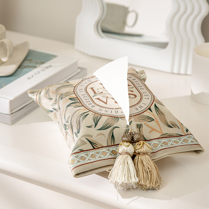 leaves art logo tissue case