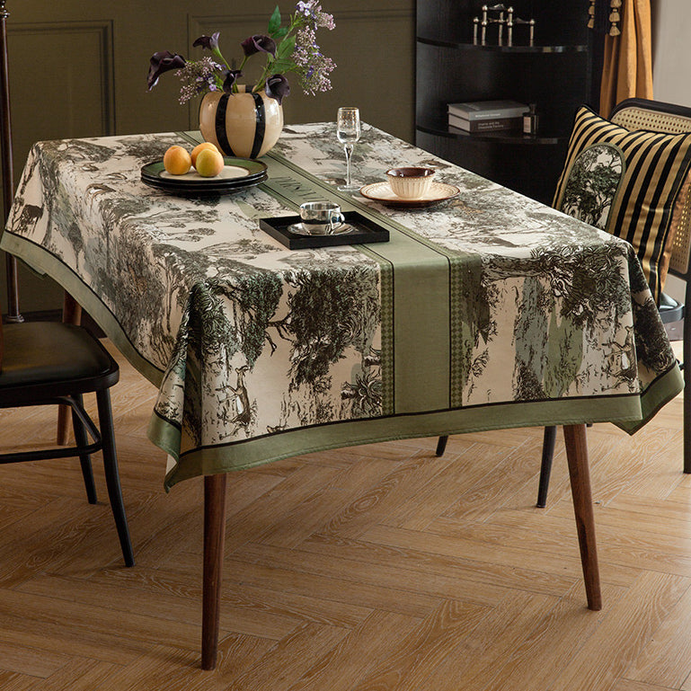 green persevere logo table cloth