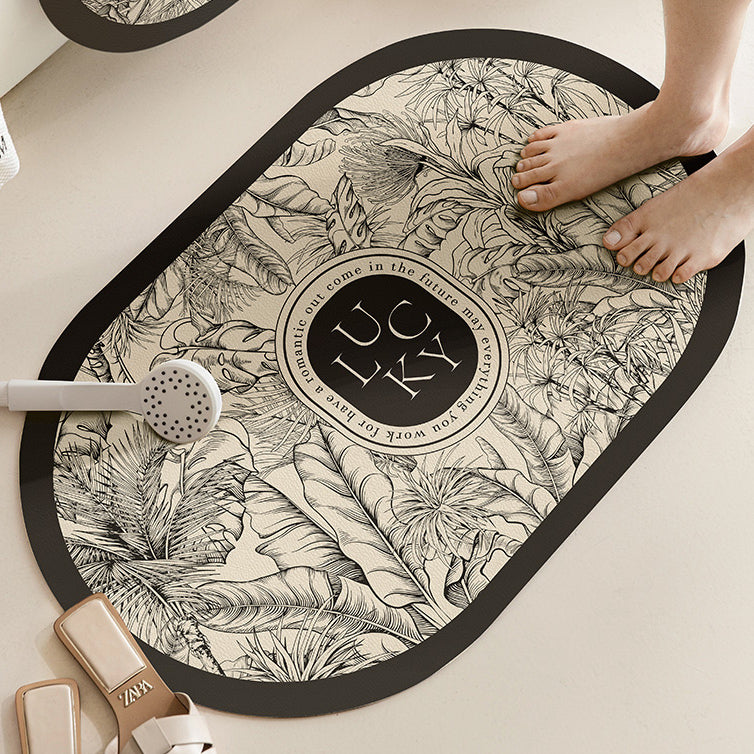 lucky logo luxury bath mat