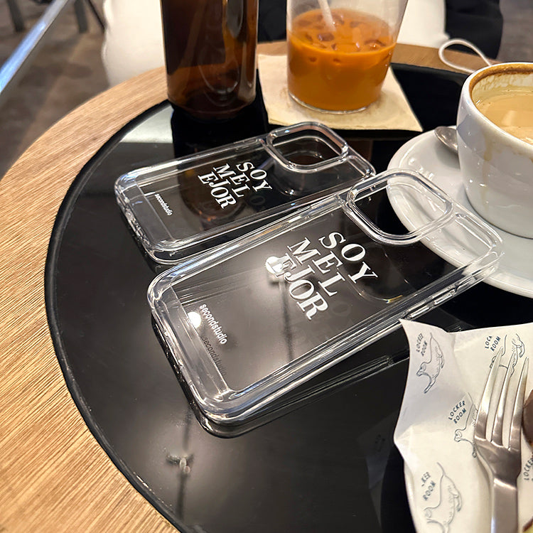 clear logo iPhone case